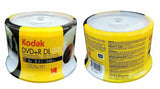 Kodak Double Layer 50 Pack 8.5GB 8X DVD+R DL (White Inkjet Printable Top)