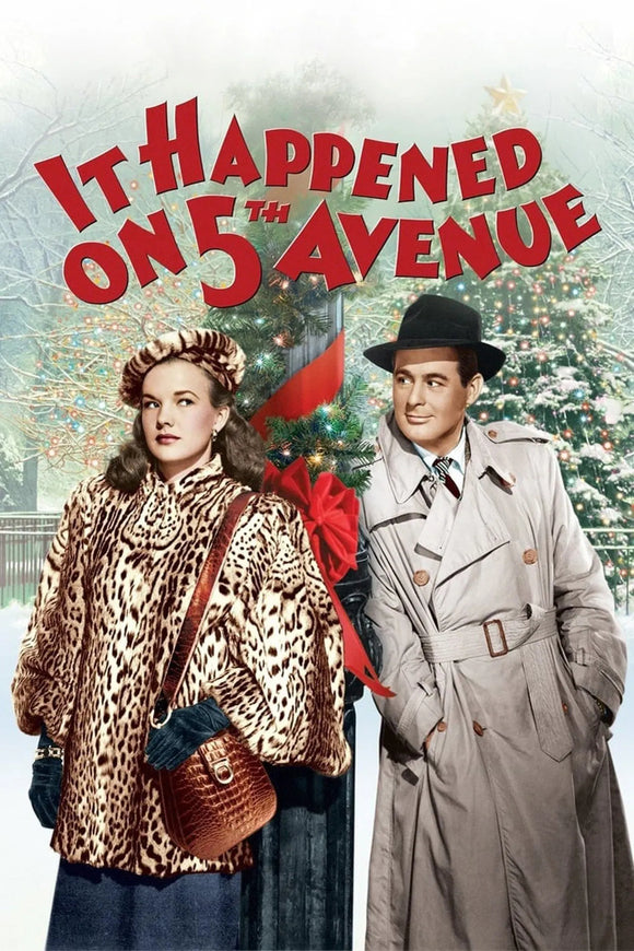 It Happened on Fifth Avenue 1947 MOD DVD with clamshell case

Black and white holiday classic Region-Free DVD packaging

Victor Moore and Gale Storm in Christmas comedy DVD