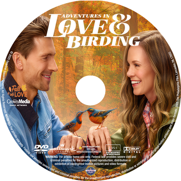 Adventures in Love & Birding (2025) – Hallmark Romantic Comedy MOD DVD (Region‑Free, Disc Only)