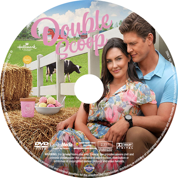 Double Scoop (2025) – Hallmark Romantic Comedy MOD DVD (Region‑Free, Disc Only)
