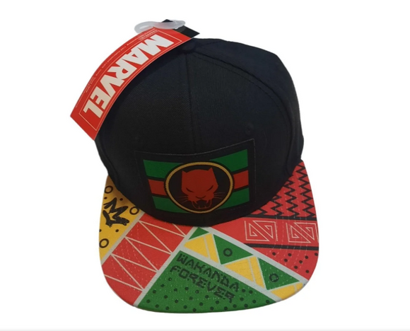 Black Panther:  Wakanda Forever Logo Patch Snapback Baseball Cap Hat