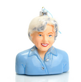 Betty White 4.5" Blown Glass Christmas Holiday Ornament